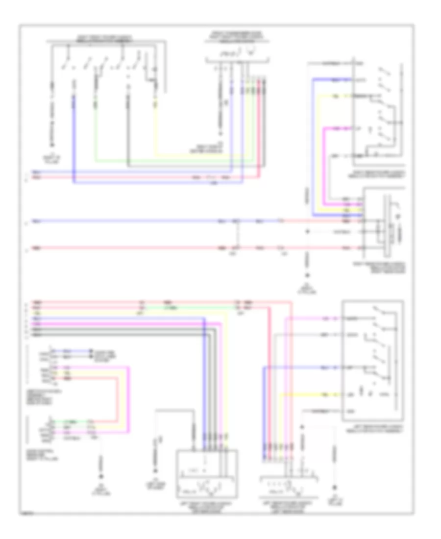 Power Windows Wiring Diagram 2 of 2 for Lexus CT 200h 2013