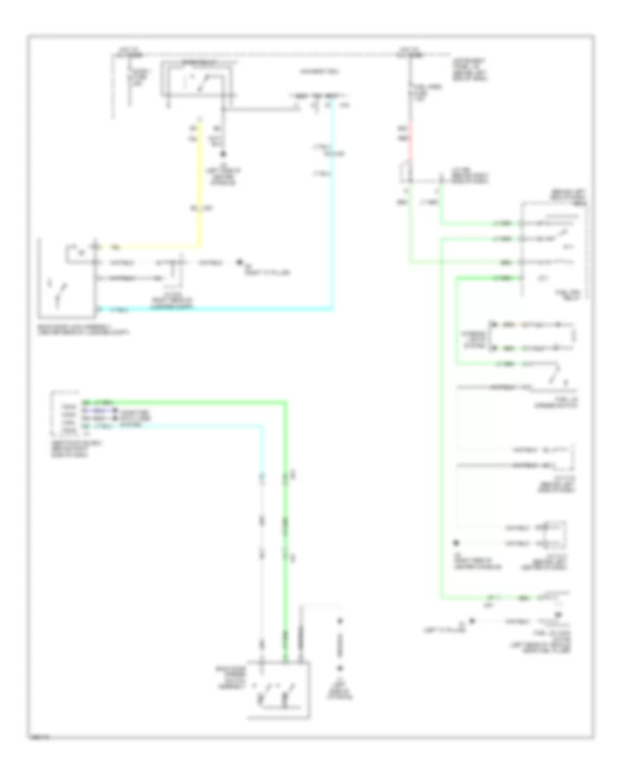 Trunk  Fuel Door Release Wiring Diagram for Lexus CT 200h 2013