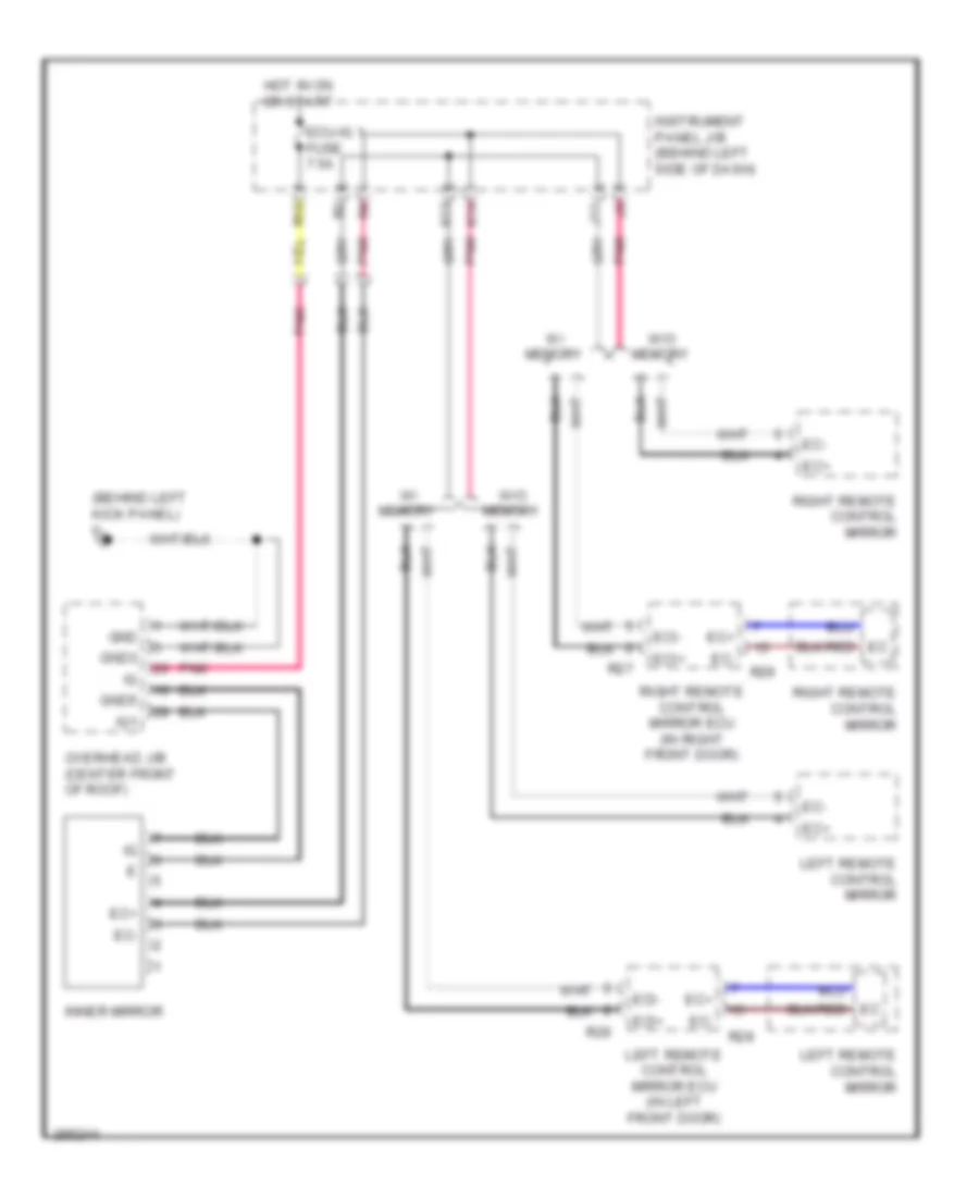 Electrochromic Mirror Wiring Diagram for Lexus RX 350 2008