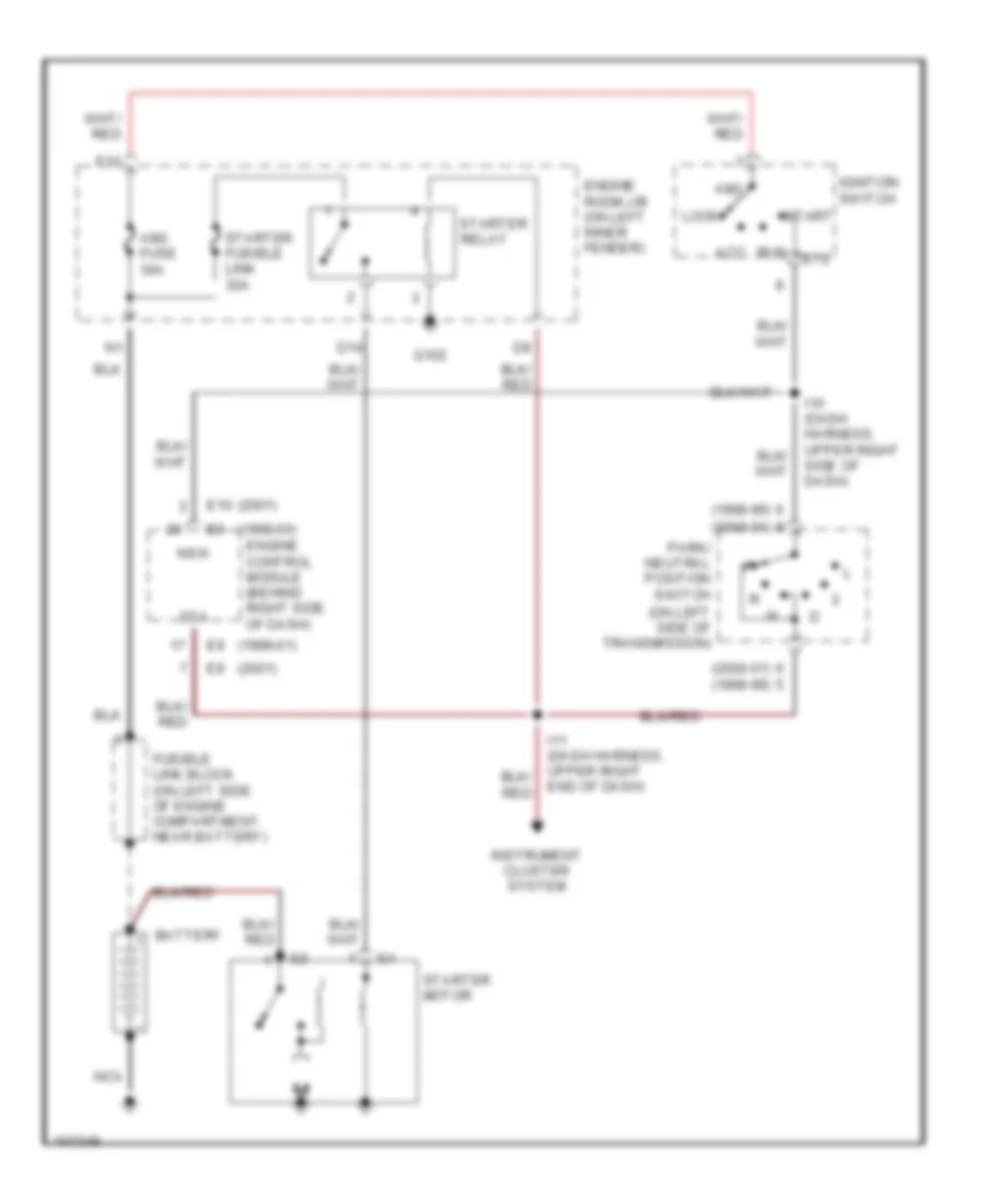 Starting Wiring Diagram for Lexus LX 470 1998