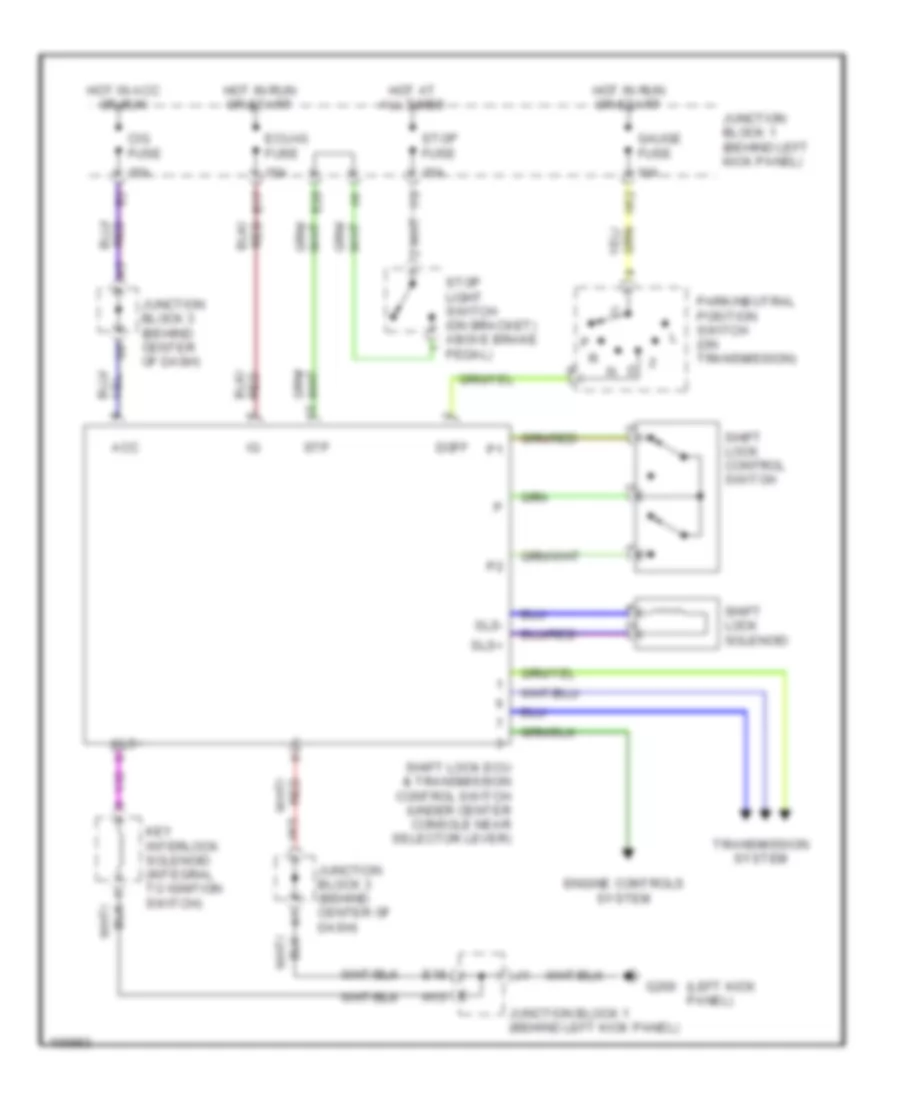 Shift Interlock Wiring Diagram for Lexus SC 300 1998