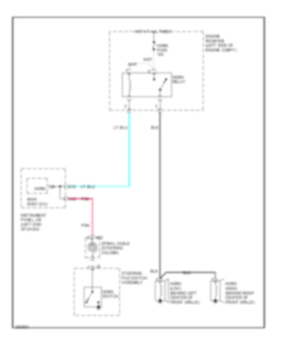 Horn Wiring Diagram for Lexus ES 300h 2013