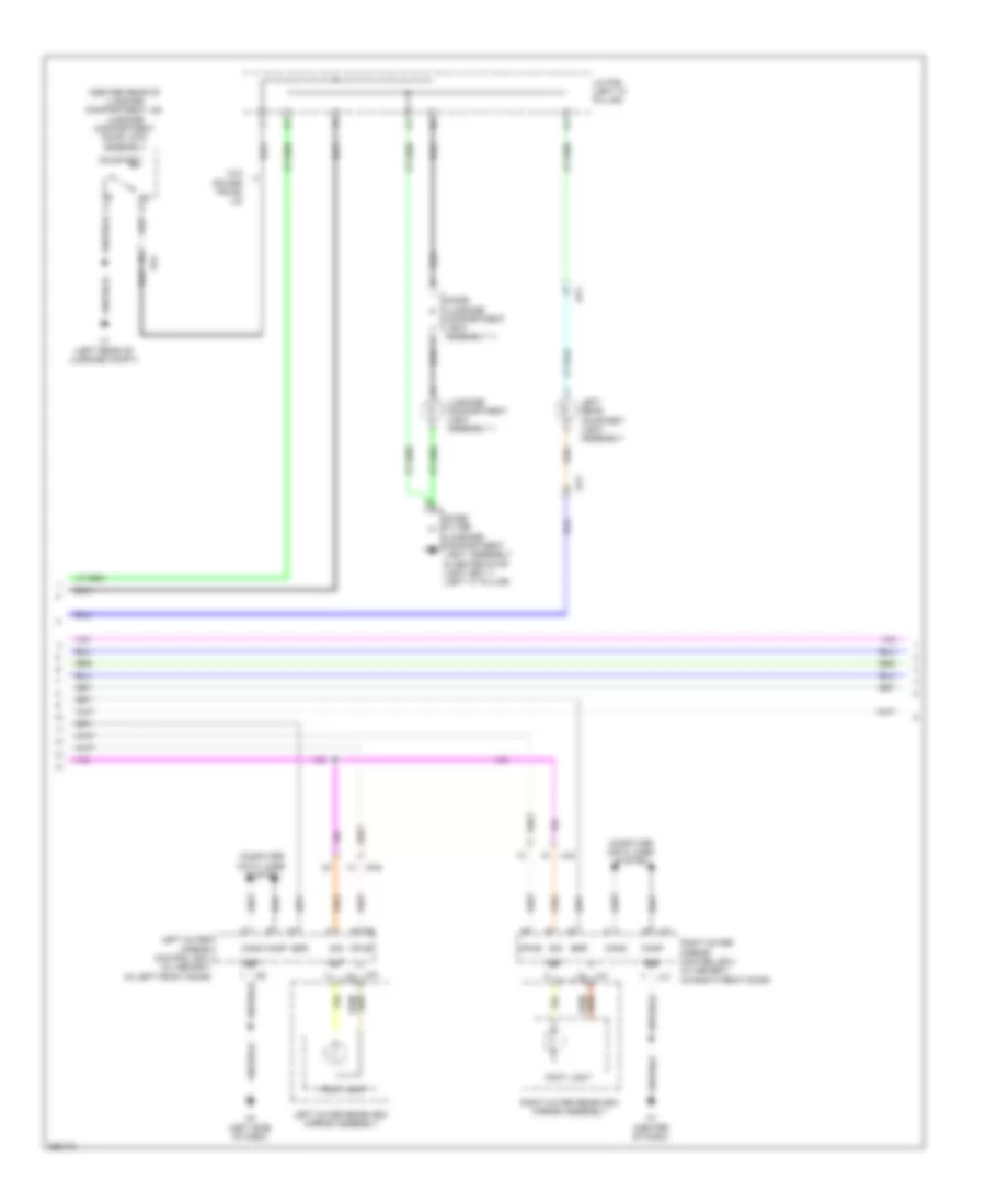 Courtesy Lamps Wiring Diagram (3 of 4) for Lexus ES 300h 2013