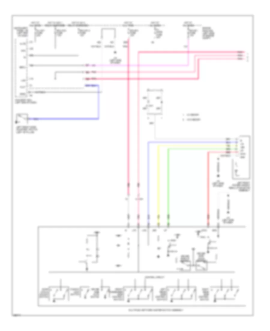 Power Windows Wiring Diagram 1 of 2 for Lexus ES 300h 2013