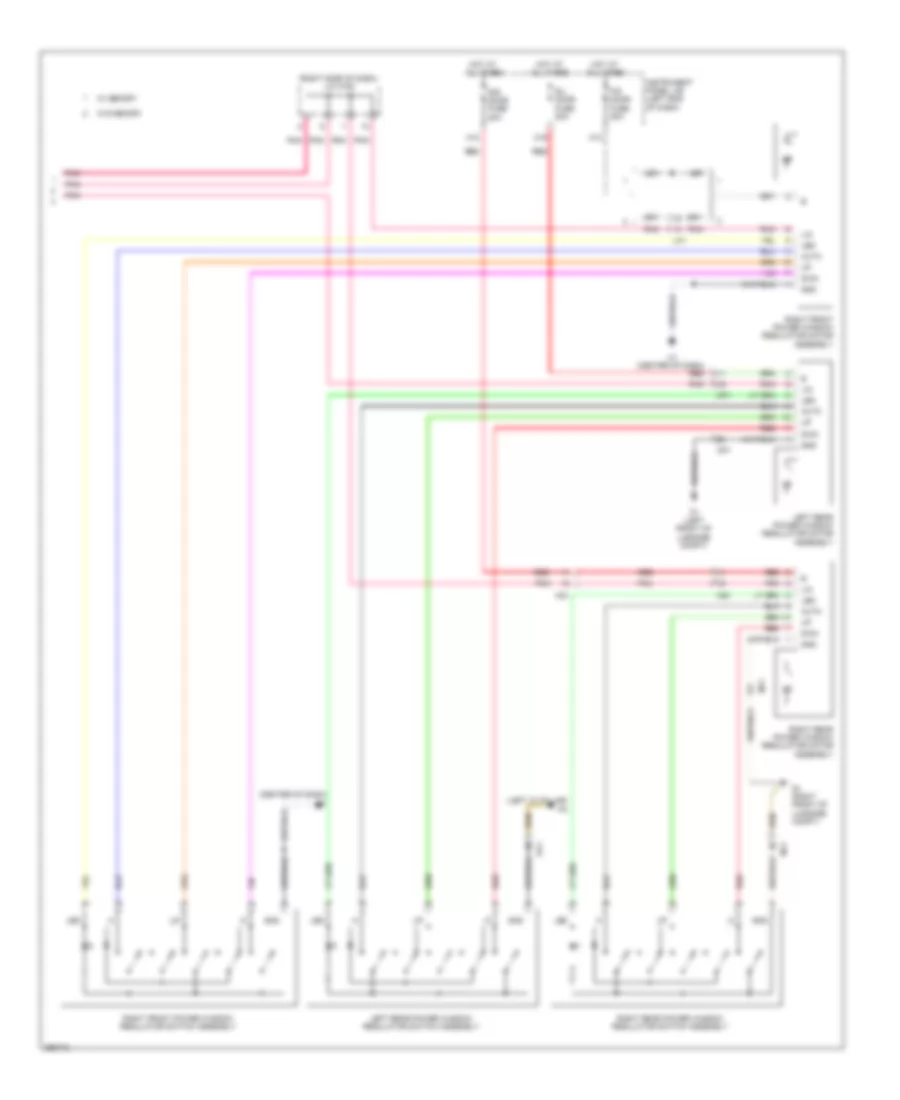 Power Windows Wiring Diagram (2 of 2) for Lexus ES 300h 2013