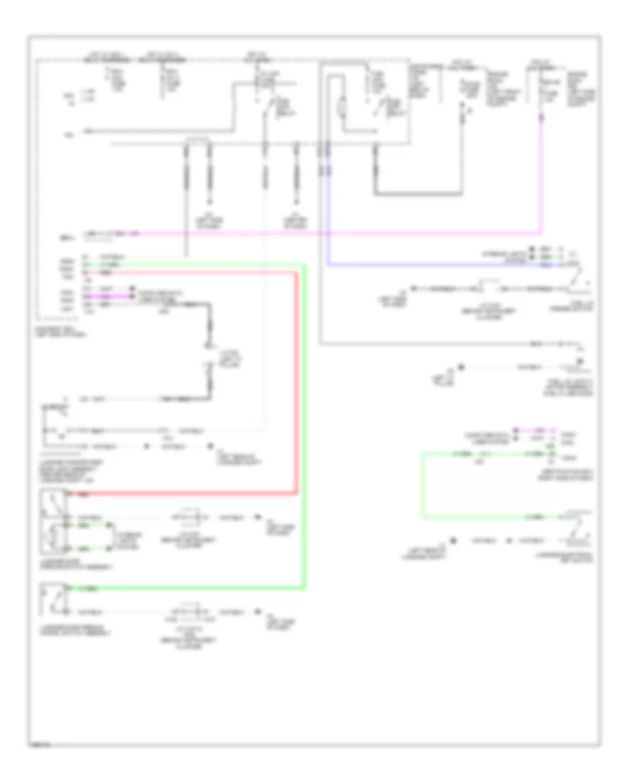 Trunk  Fuel Door Release Wiring Diagram for Lexus ES 300h 2013