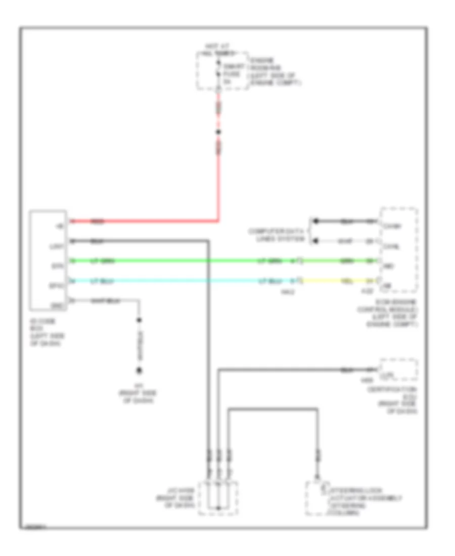 Immobilizer Wiring Diagram for Lexus ES 350 2013