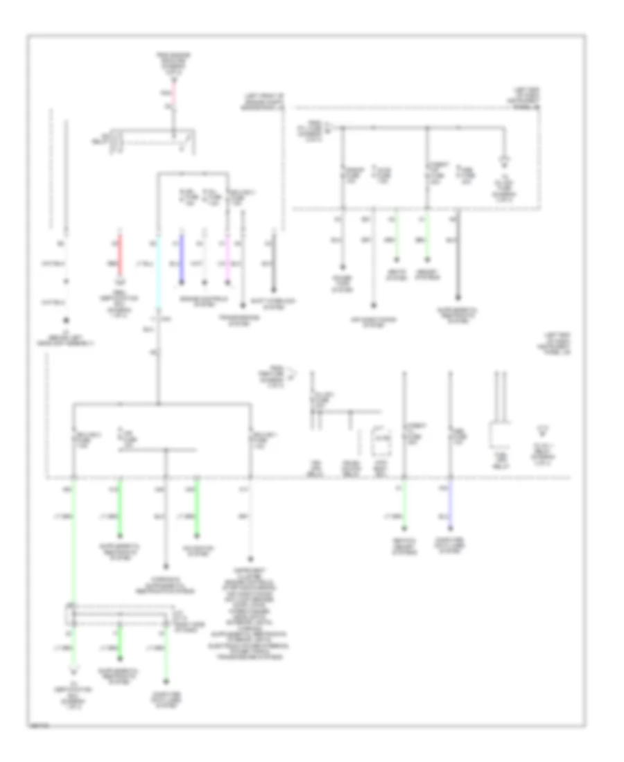Power Distribution Wiring Diagram (3 of 4) for Lexus ES 350 2013