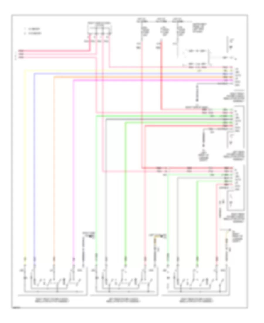 Power Windows Wiring Diagram (2 of 2) for Lexus ES 350 2013