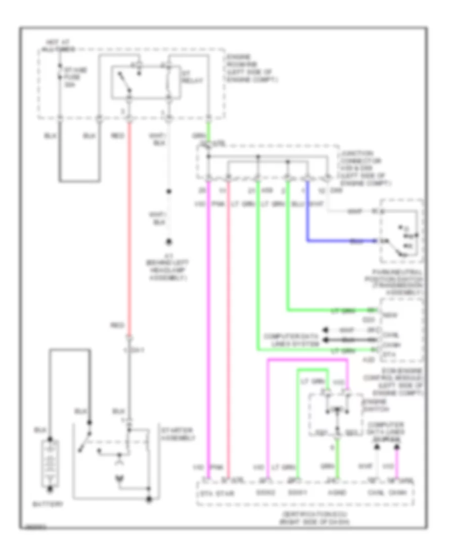 Starting Wiring Diagram for Lexus ES 350 2013