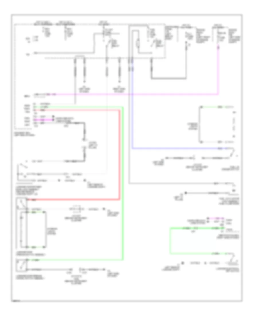 Trunk  Fuel Door Release Wiring Diagram for Lexus ES 350 2013