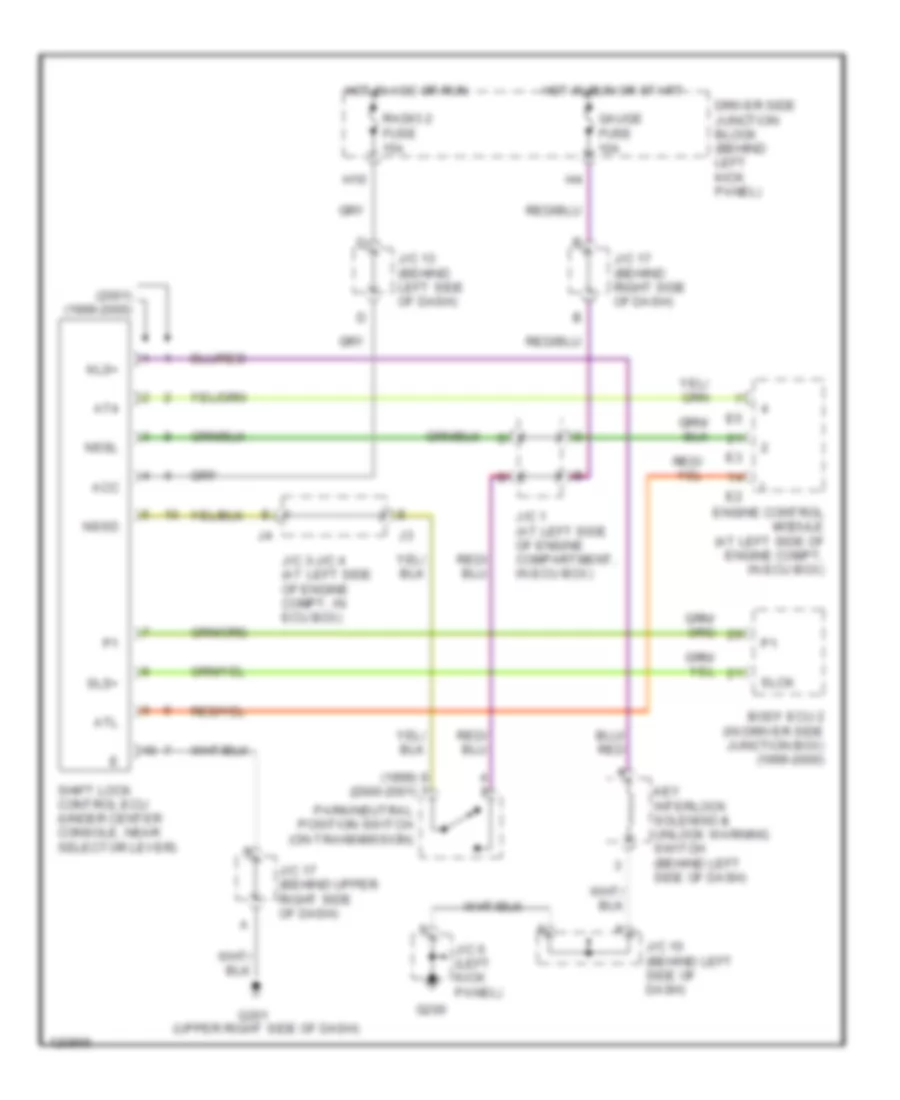 Shift Interlock Wiring Diagram for Lexus GS 300 1999