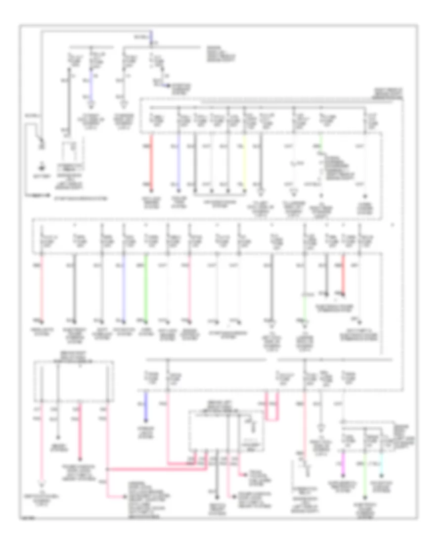Power Distribution Wiring Diagram 1 of 4 for Lexus GS 350 2013