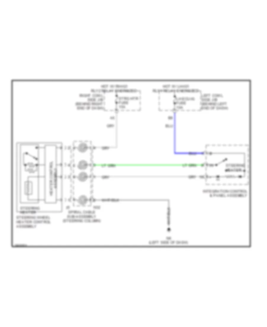 Heated Steering Wheel Wiring Diagram for Lexus GS 350 2013