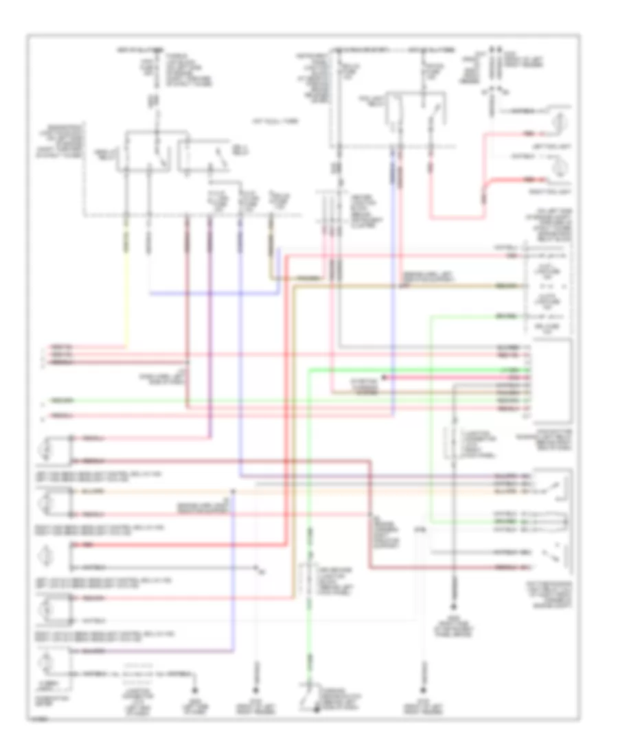 Headlamps Wiring Diagram, with DRL (2 of 2) for Lexus LS 400 1999