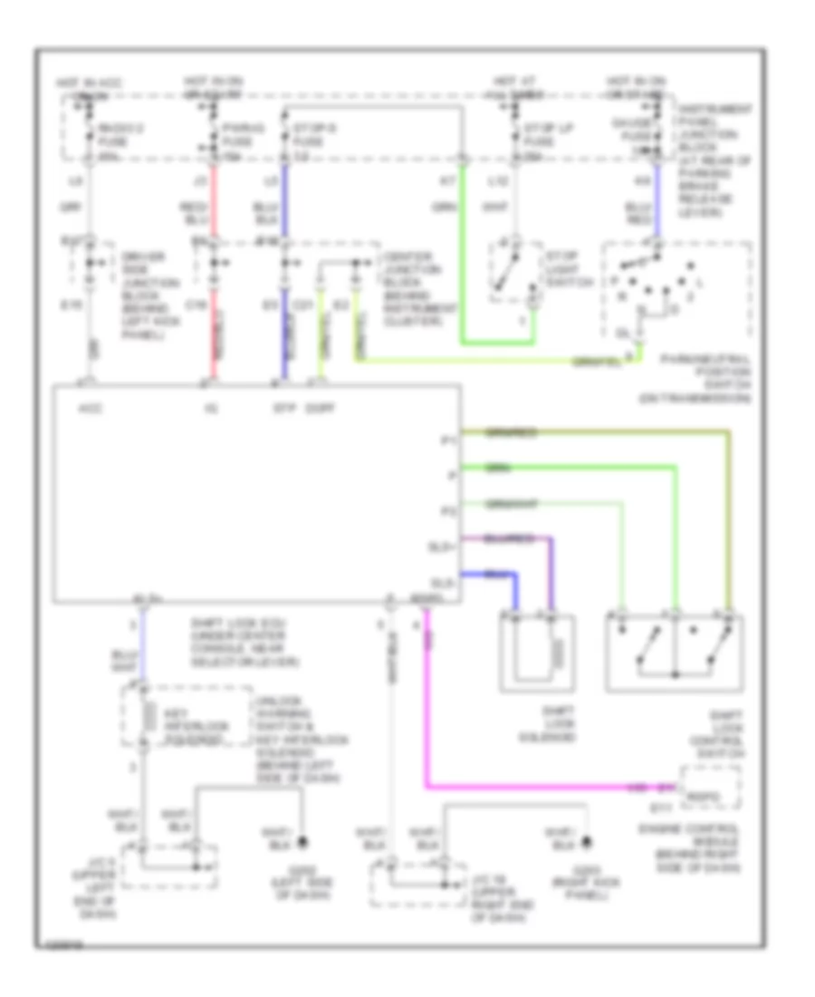 Shift Interlock Wiring Diagram for Lexus LS 400 1999