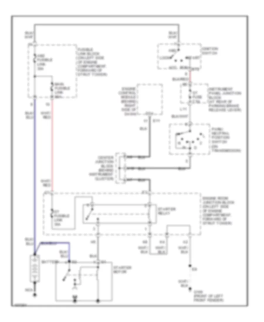 Starting Wiring Diagram for Lexus LS 400 1999