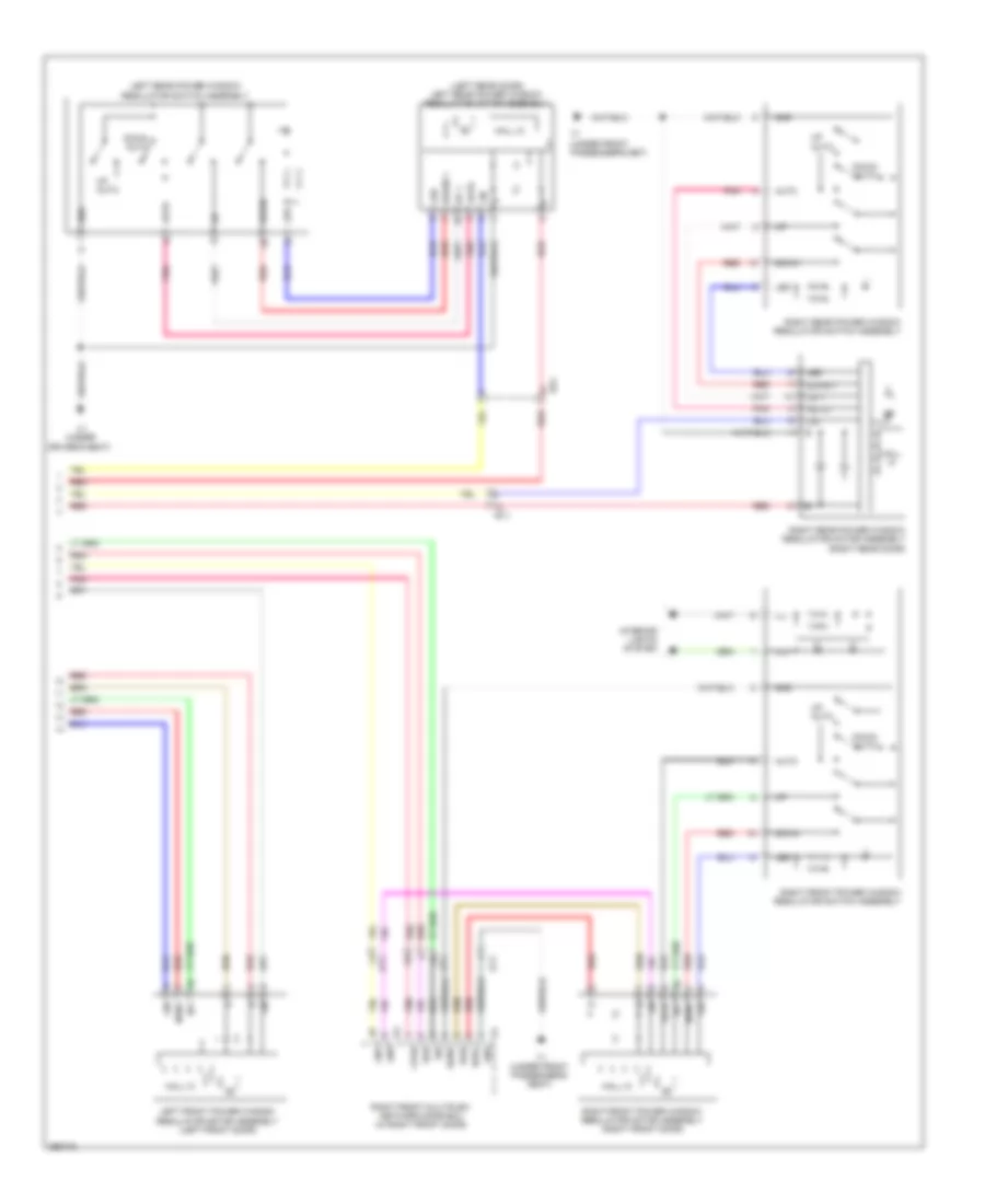 Power Windows Wiring Diagram (2 of 2) for Lexus GS 350 F Sport 2013