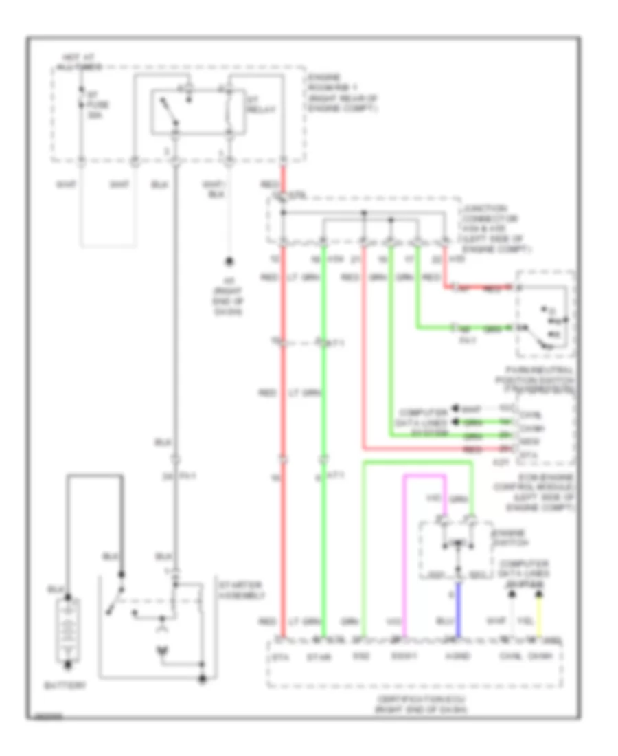 Starting Wiring Diagram for Lexus GS 350 F Sport 2013