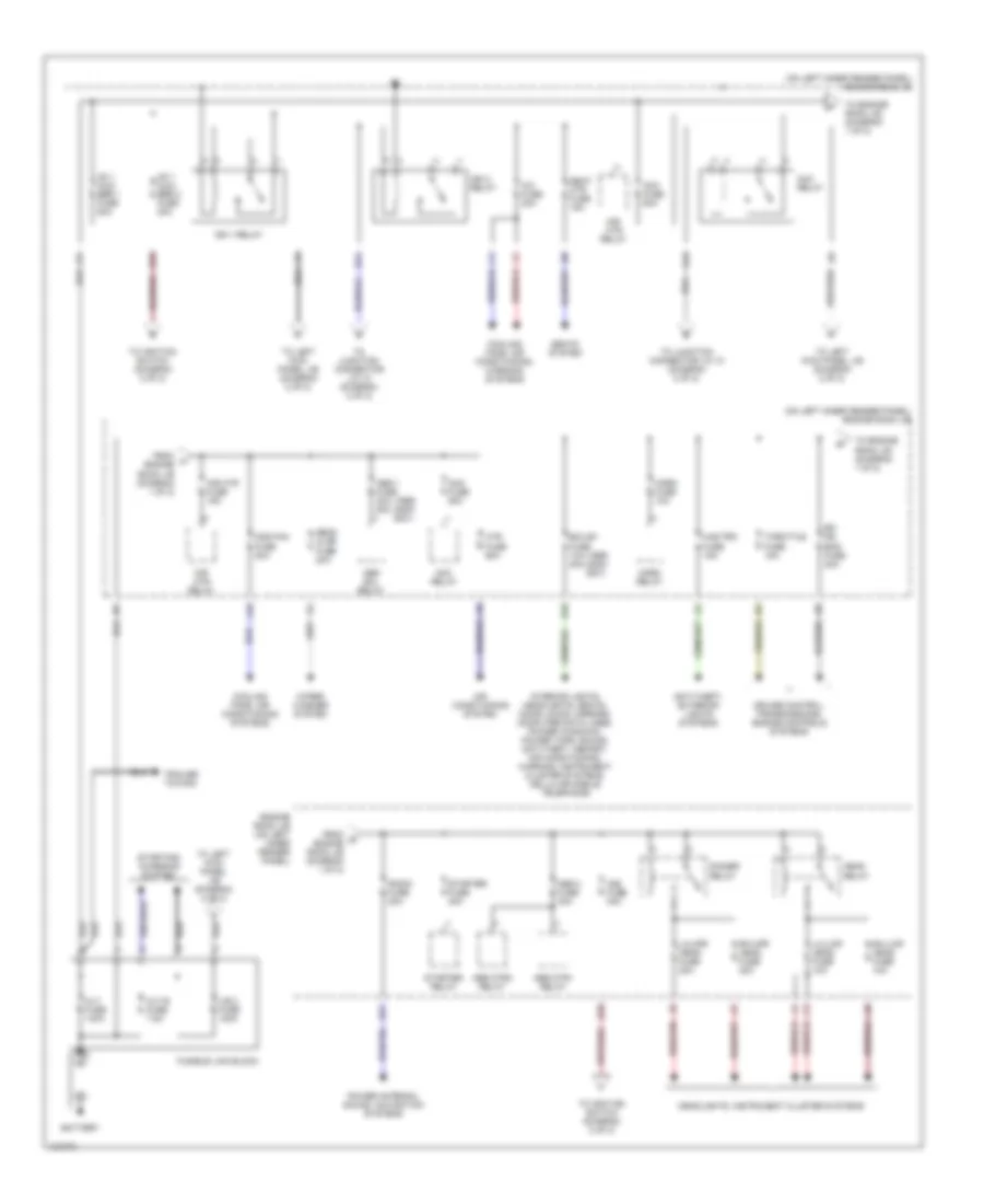 Power Distribution Wiring Diagram 1 of 2 for Lexus LX 470 1999