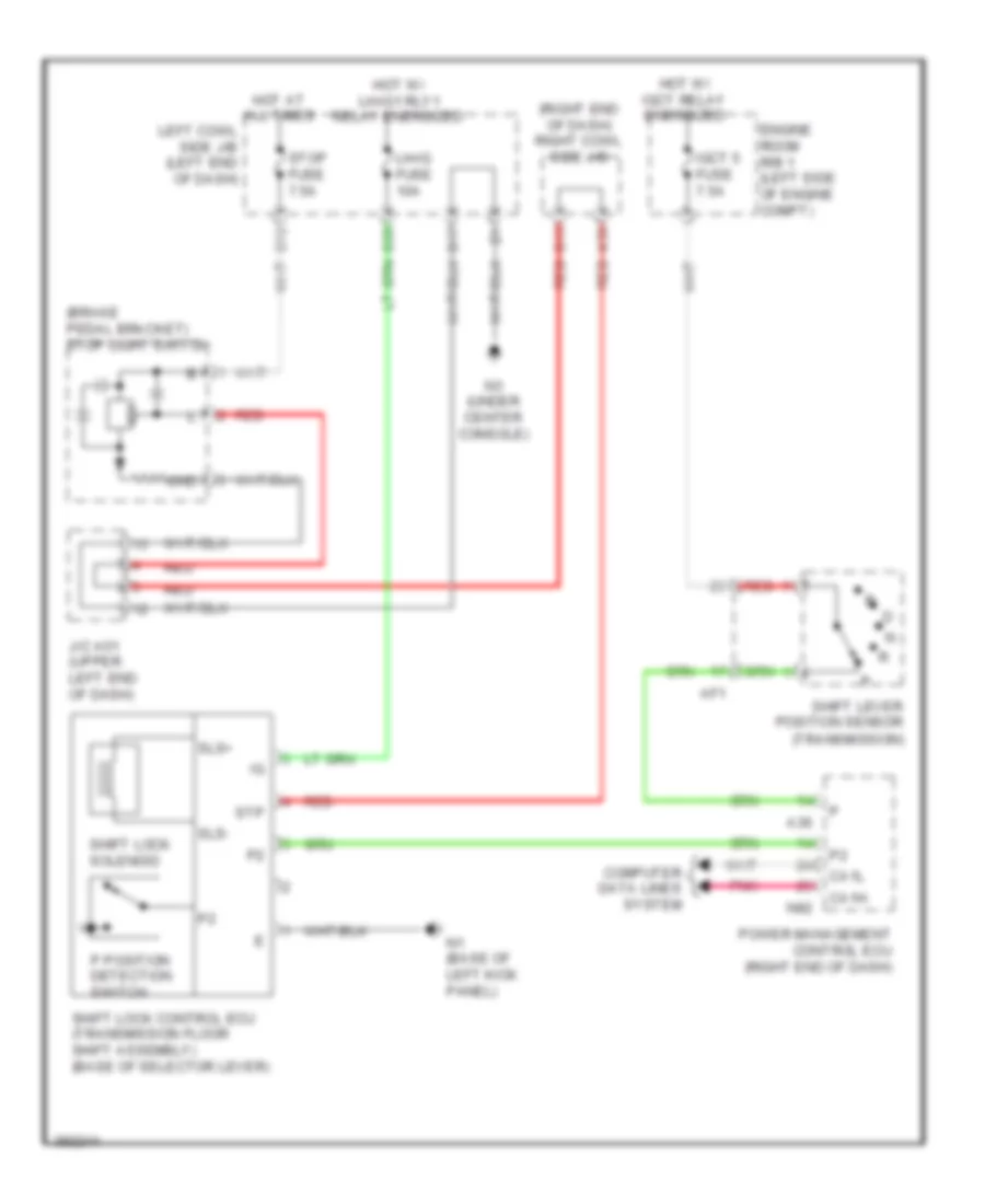 Shift Interlock Wiring Diagram for Lexus GS 450h 2013