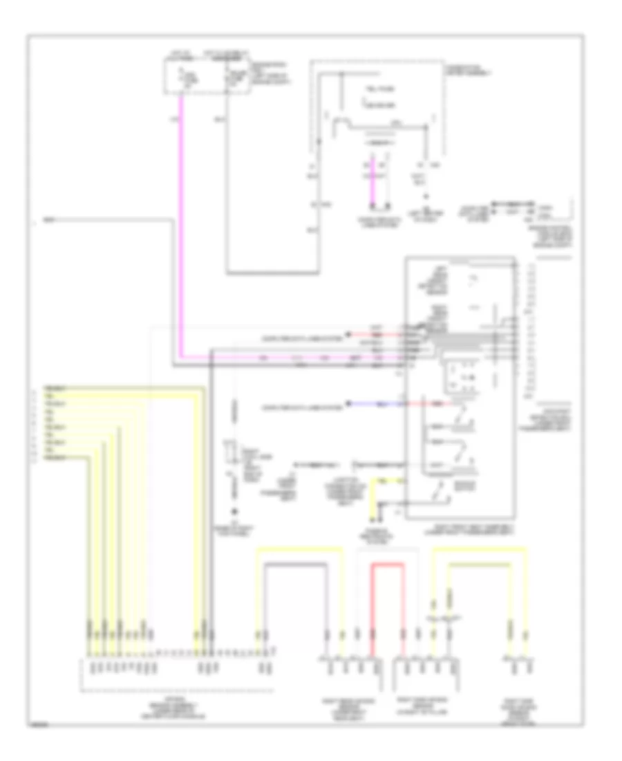 Supplemental Restraint Wiring Diagram (3 of 3) for Lexus GS 450h 2013