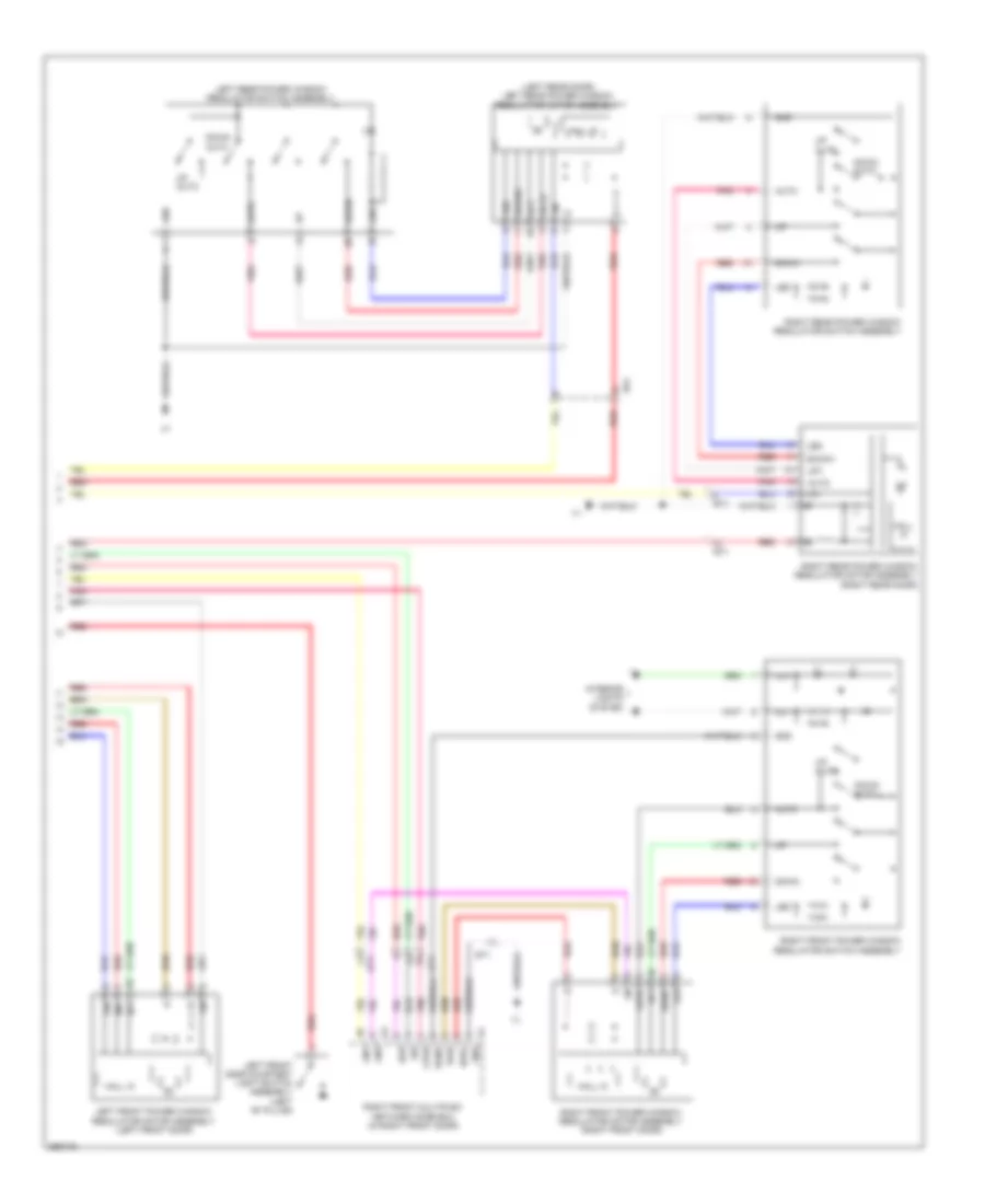 Power Windows Wiring Diagram (2 of 2) for Lexus GS 450h 2013
