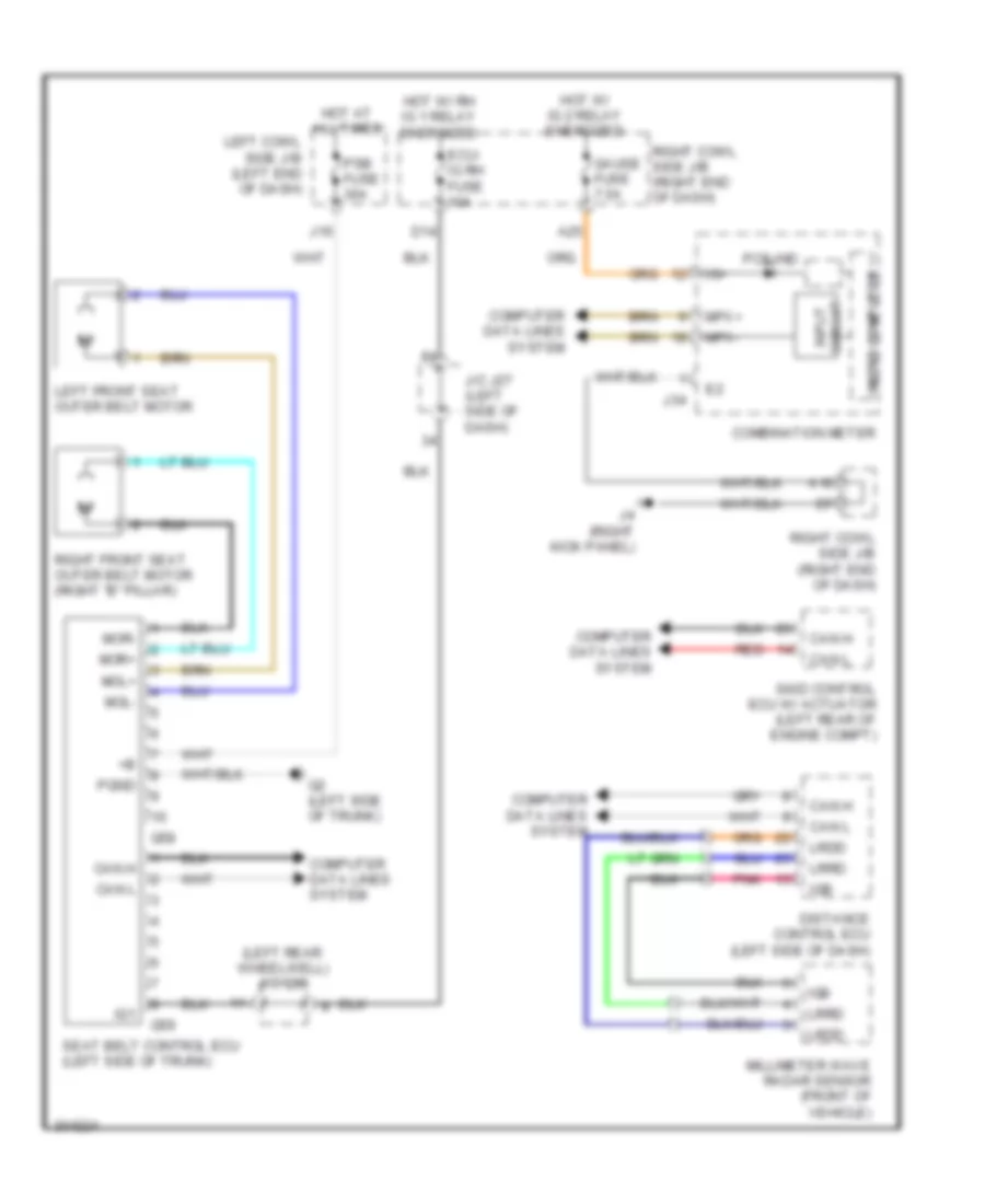 Pre Collision Wiring Diagram for Lexus IS 250 2009