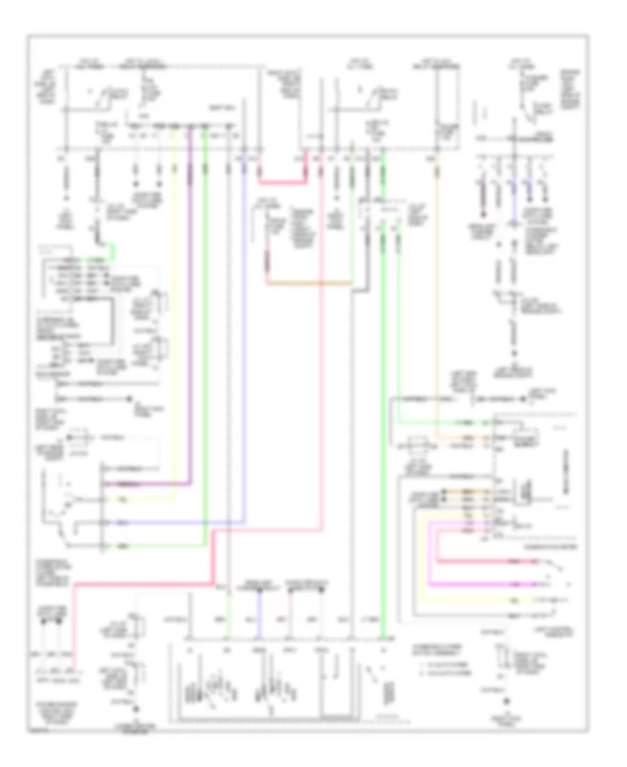 Электросхема передних стеклоочистителей дворников и омывателя лобового стекла для Lexus IS 250 2009