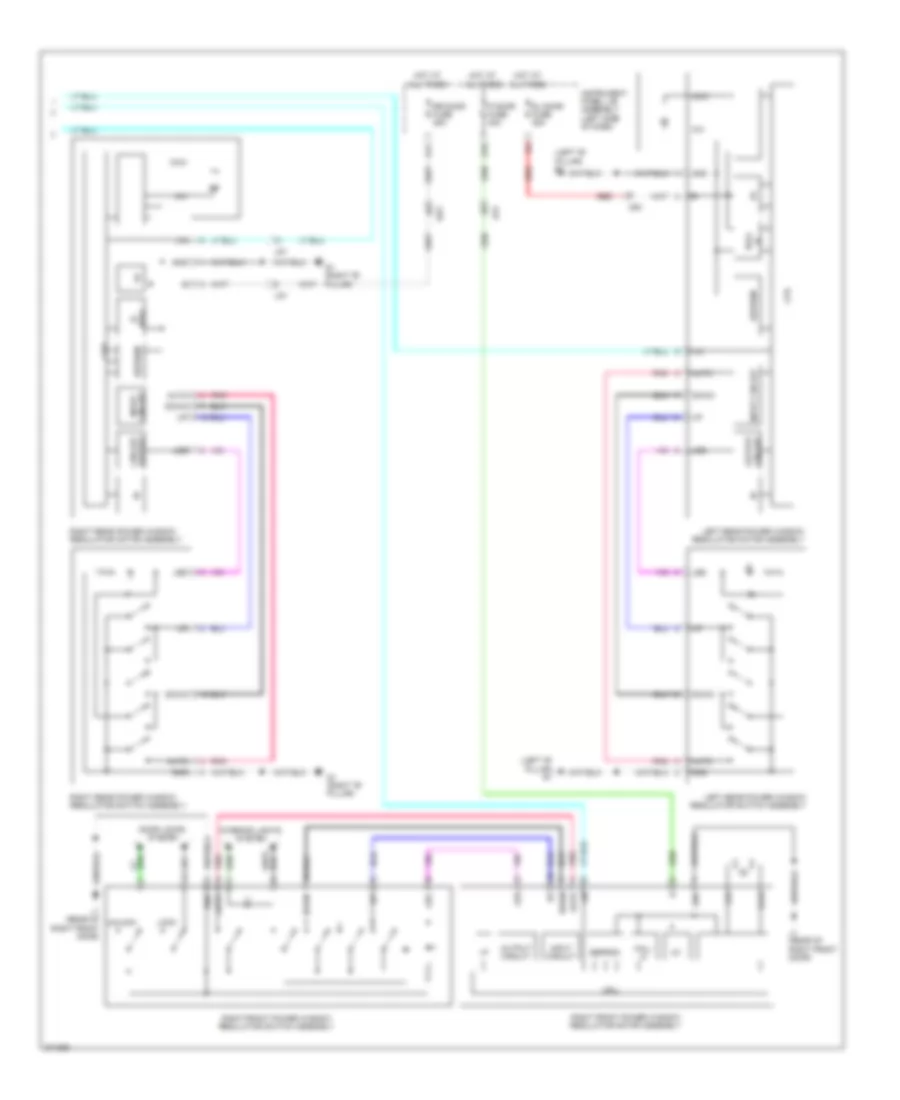 Power Windows Wiring Diagram (2 of 2) for Lexus GX 460 2013