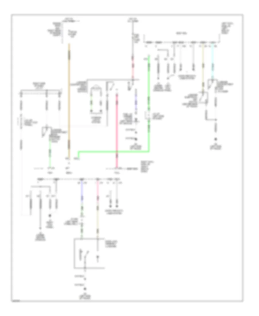 Trunk  Fuel Door Release Wiring Diagram for Lexus IS 350 2009