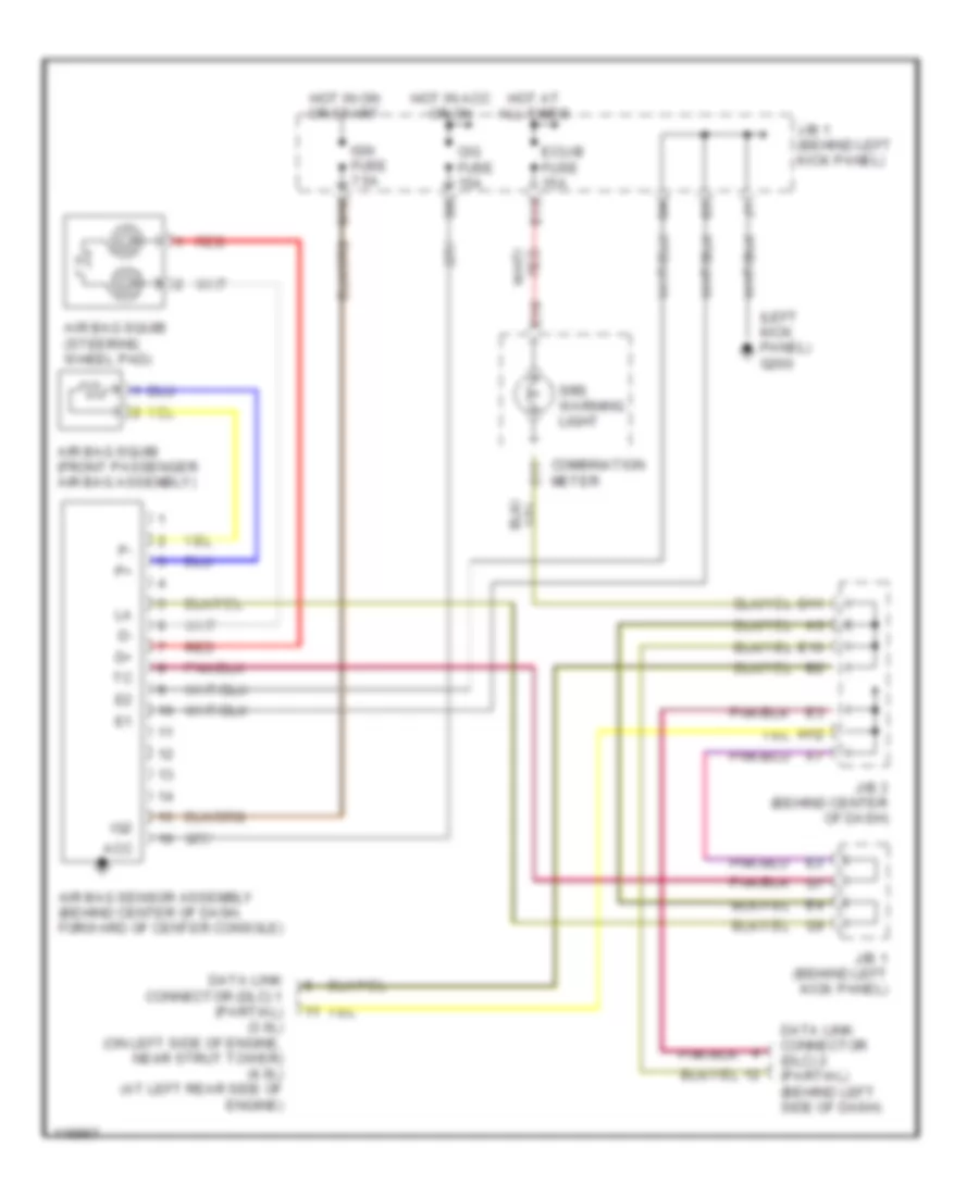Supplemental Restraint Wiring Diagram for Lexus SC 400 1999