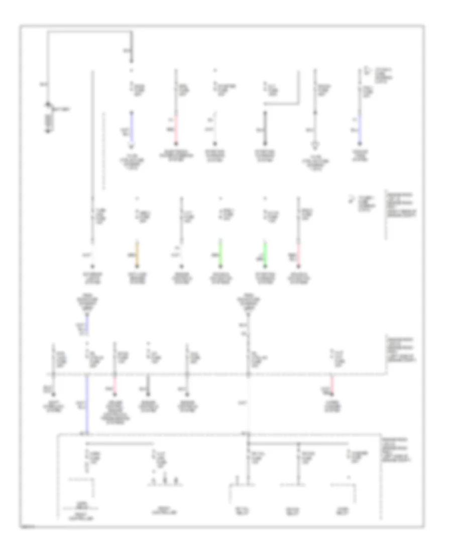 Power Distribution Wiring Diagram 1 of 5 for Lexus IS F 2009