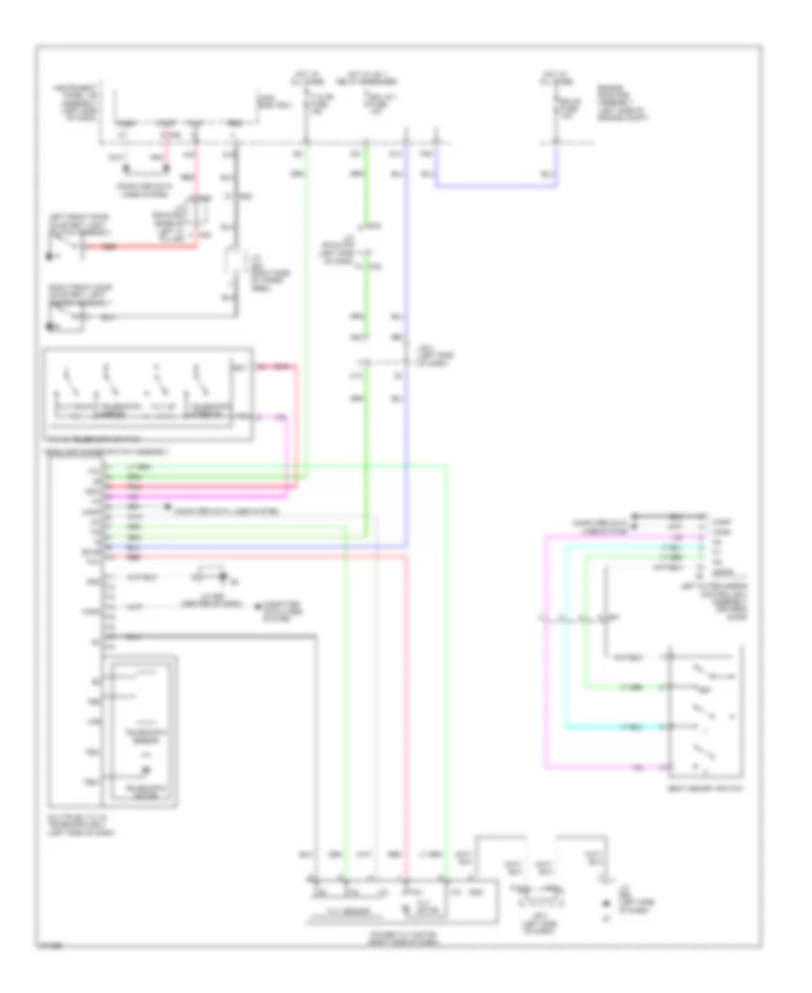 Memory Power Tilt  Power Telescopic Wiring Diagram for Lexus GX 460 Premium 2013
