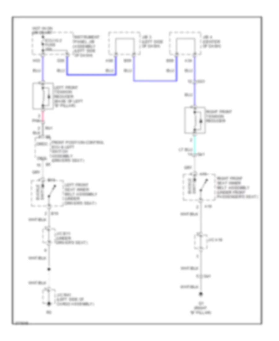 Passive Restraints Wiring Diagram for Lexus GX 460 Premium 2013