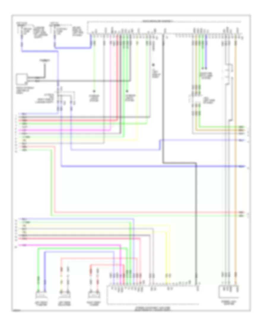 Satellite Radio Wiring Diagram, without Mark Levinson  without Rear DVD Changer (2 of 5) for Lexus LS 460 2009