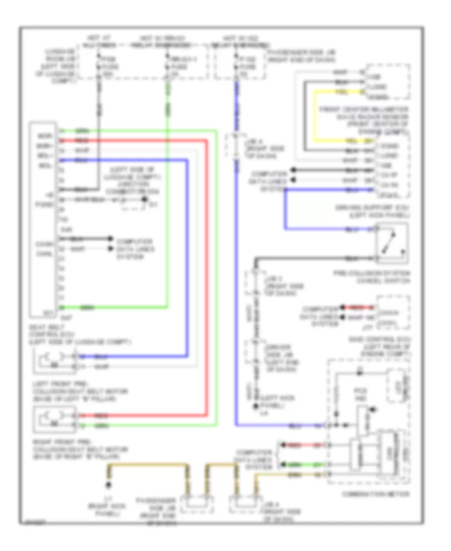 Pre Collision Wiring Diagram for Lexus LS 460 2009