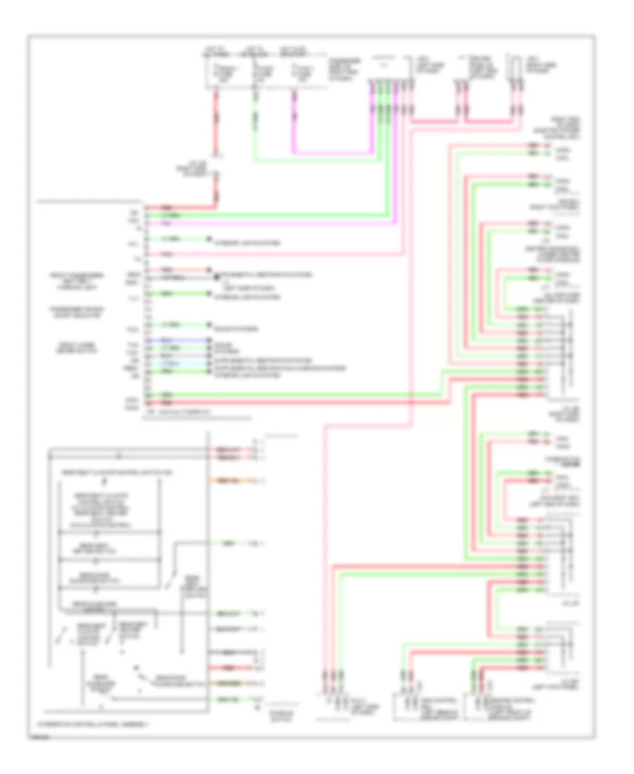 Integration Control and Panel Wiring Diagram for Lexus LS 460 2009