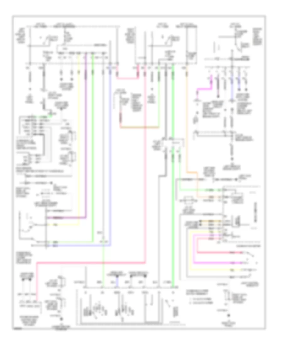 Электросхема передних стеклоочистителей дворников и омывателя лобового стекла для Lexus IS 250 2013