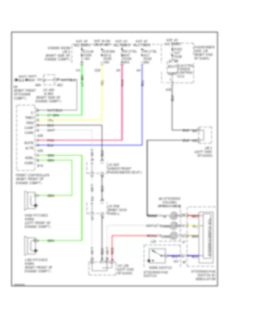 Horn Wiring Diagram for Lexus LS 460L 2009