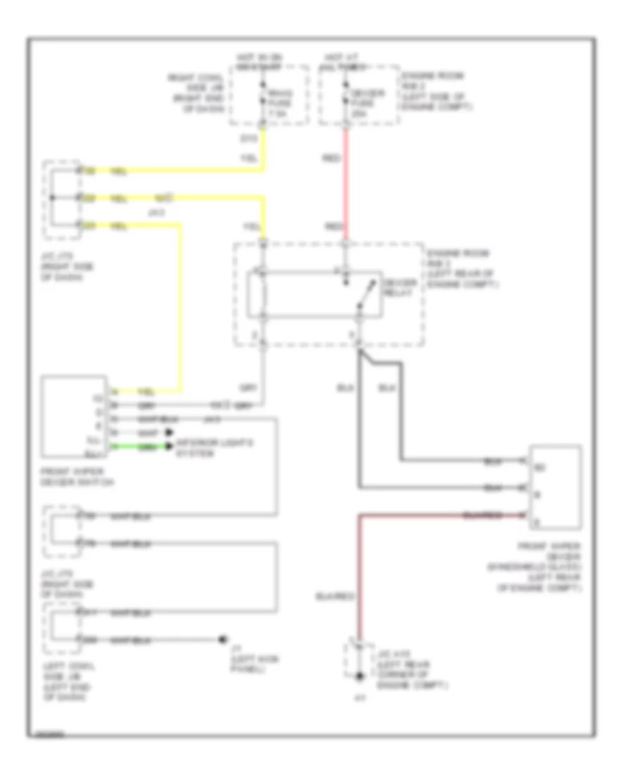 Front Deicer Wiring Diagram for Lexus IS 250C 2013