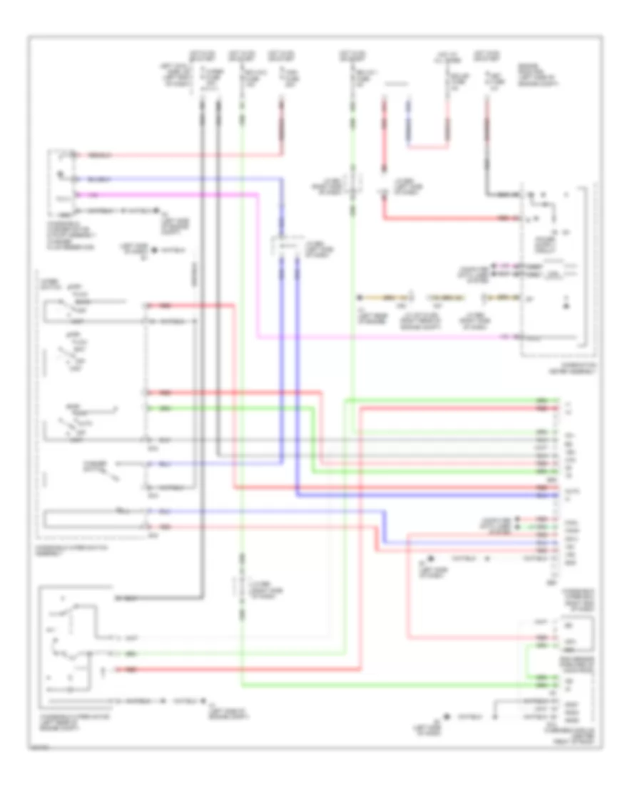 Электросхема передних стеклоочистителей дворников и омывателя лобового стекла для Lexus LX 570 2009