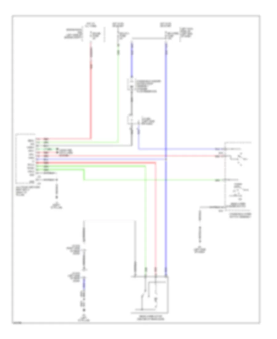 Электросхема заднего стеклоочистителя дворника и омывателя для Lexus LX 570 2009