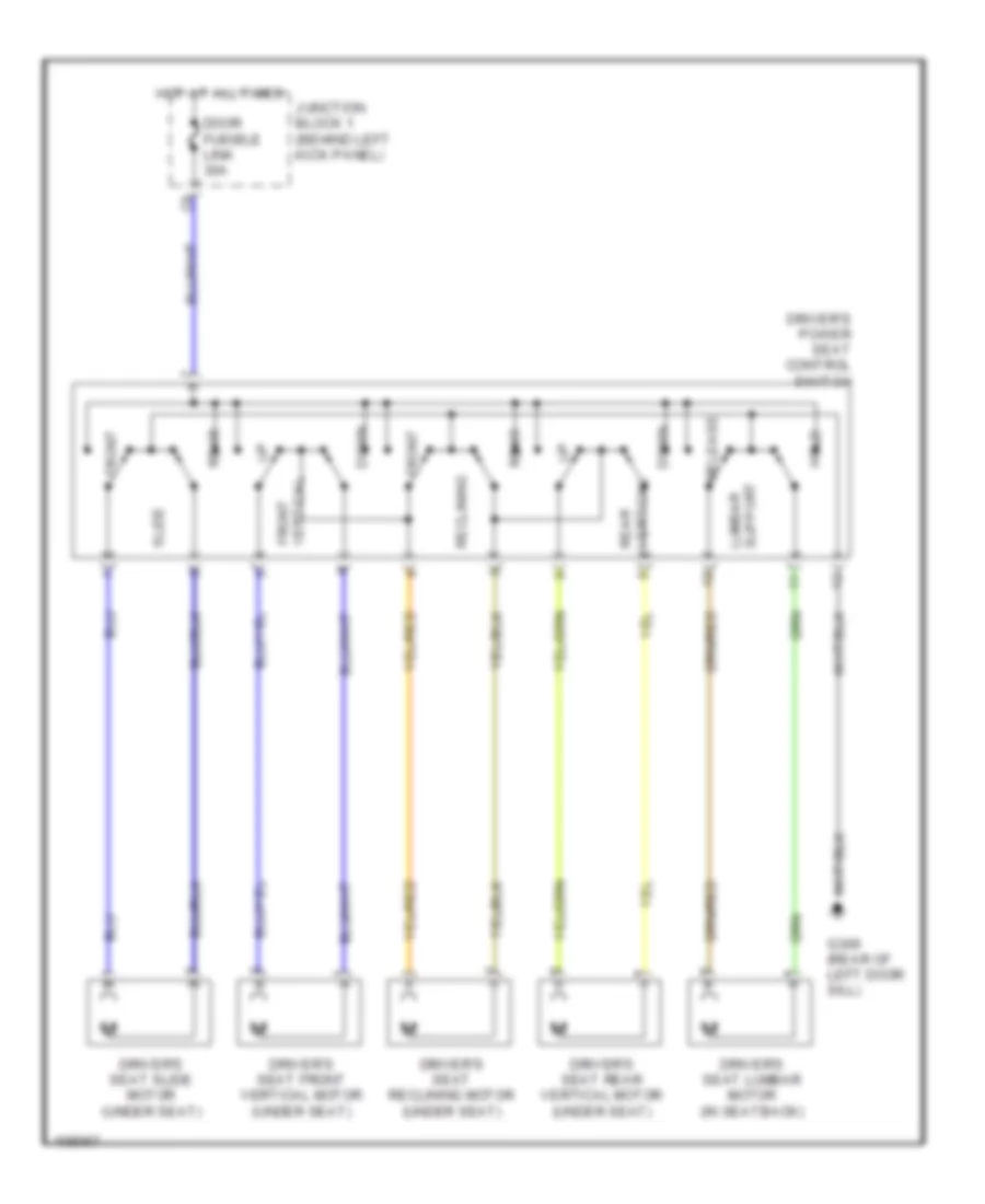 Driver Seat Wiring Diagram for Lexus SC 300 2000