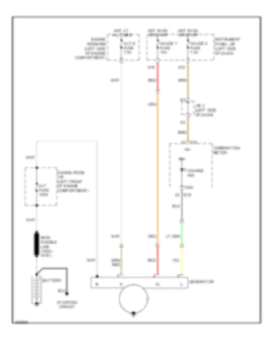 Charging Wiring Diagram for Lexus ES 350 2010