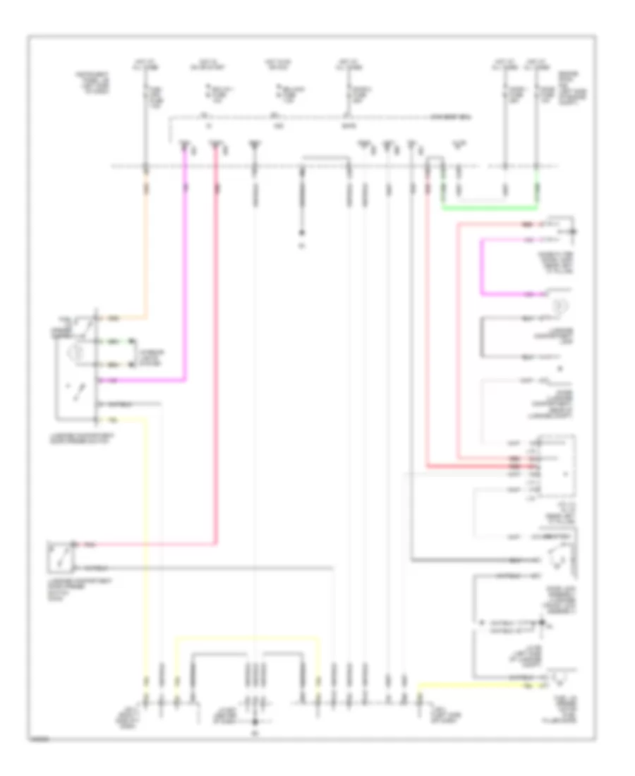 Trunk  Fuel Door Release Wiring Diagram for Lexus ES 350 2010