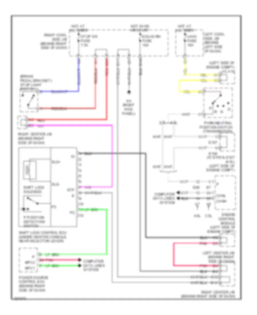 Shift Interlock Wiring Diagram for Lexus GS 350 2010