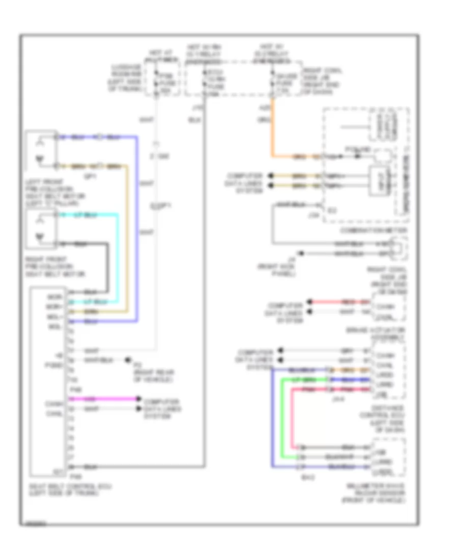 Pre Collision Wiring Diagram for Lexus IS 350C 2013
