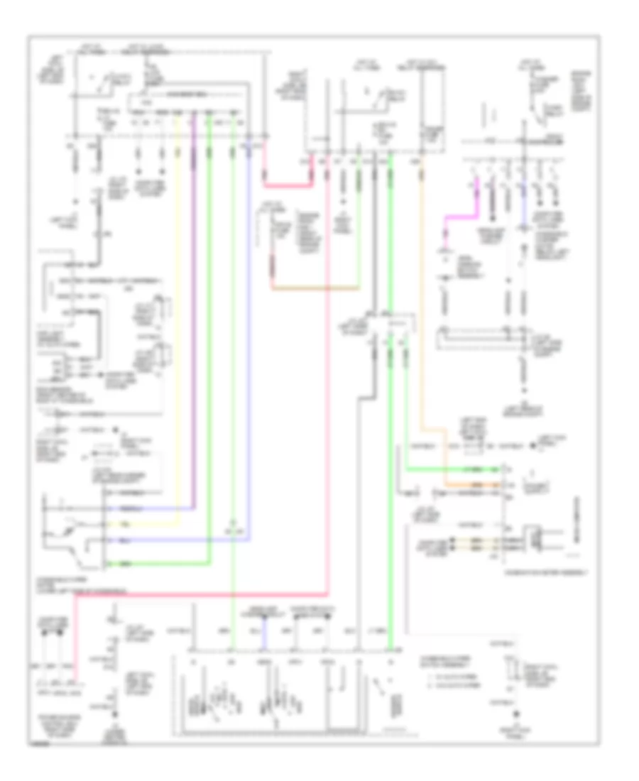 Электросхема передних стеклоочистителей дворников и омывателя лобового стекла для Lexus IS 350C 2013