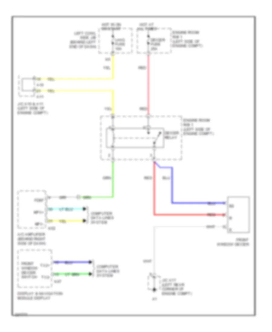 Front Deicer Wiring Diagram for Lexus GS 450h 2010